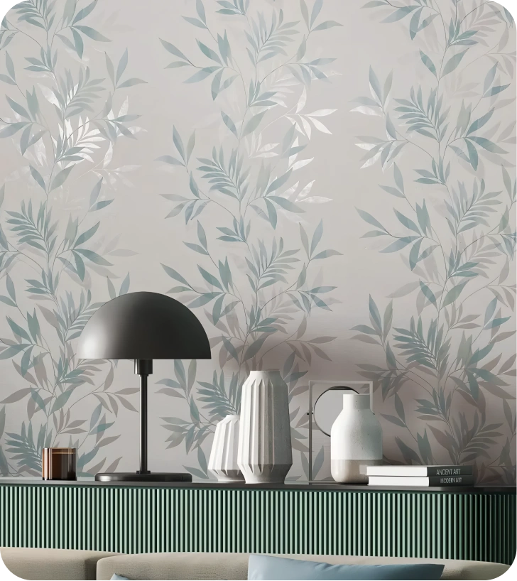 Simple leaf wallpaper pattern by marburg
